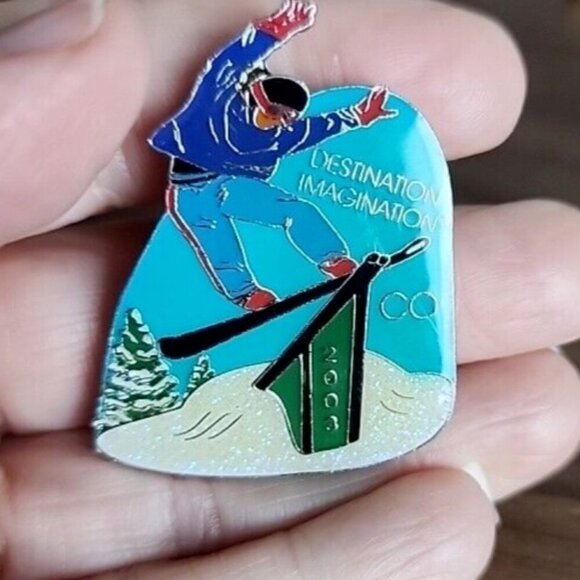 VTG Pin Colorado Destination Imagination Ski Lapel Hat pin Cap Brooch Badge 2003 - Picture 6 of 10